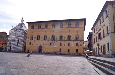 Duomo square, Pistoia, Tuscany, Italy