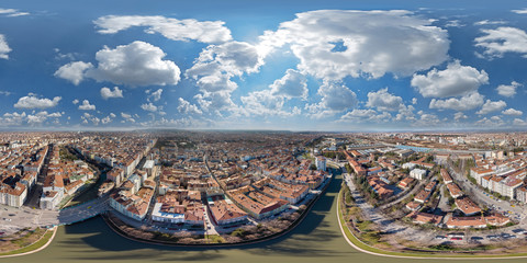 360 degree airpano skyline of Eskisehir,Turkey