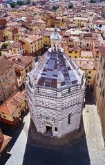 Aerial view of the center of Pistoia, Tuscany, Italy