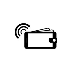 Mobile wallet, digital wallet payment icon