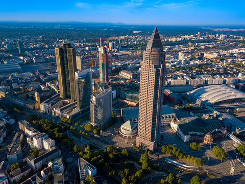 aerial view of frankfurt messe