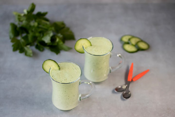 Green organic smoothies.