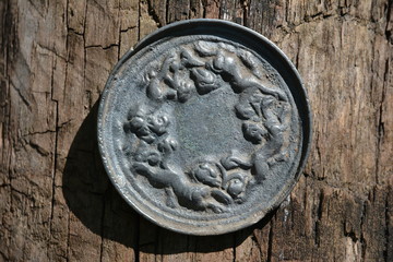 The front side of the mirror of the Golden Horde shaman.