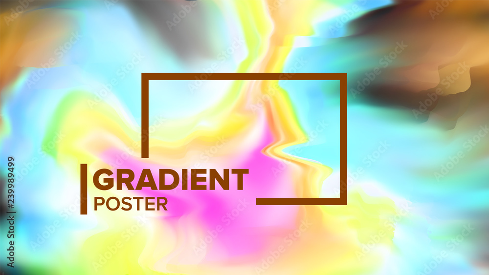 Poster gradient fluid background vector. dynamic layout. modern flow. motion backdrop. liquid design illust
