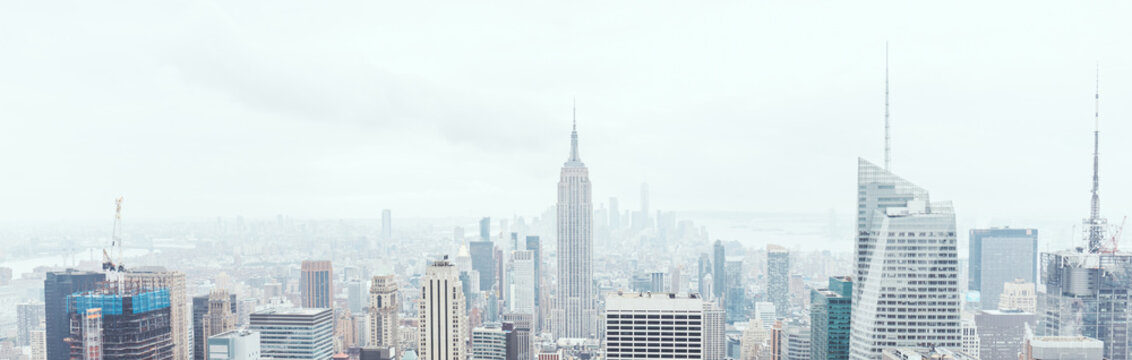 Fototapeta panoramiczny widok na budynki Nowego Jorku, USA