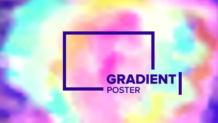 Gradient Fluid Background Vector. Commercial Cover. Creative Brush. Futuristic Flyer. Liquid Design Illustration