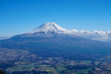 毛無山から見る富士山と朝霧高原