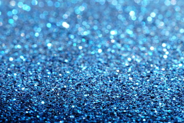 blue and white glitter abstract bokeh background Christmas