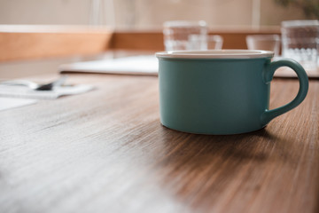 cup of coffee on table