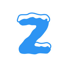 Vector Snow Letter Logo Z