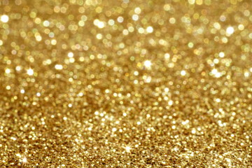 gold and white glitter abstract bokeh background Christmas