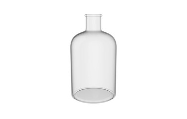 3d illustration of decorative glass bottle isolated on a white background