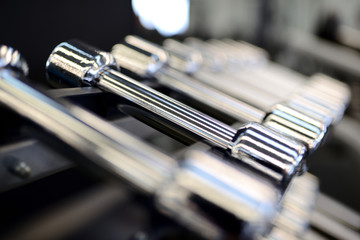 dumbbells closeup gym