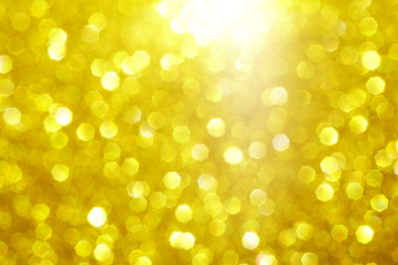 gold and white glitter abstract bokeh background Christmas