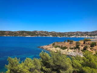 Fototapeta na wymiar Panorama ile grecque de Leros Dodecanese