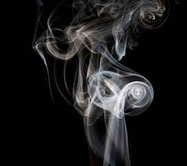 Smoke on black background