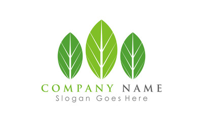 green leaf simple logo