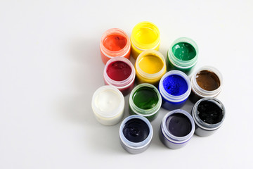 paints isolated on white background