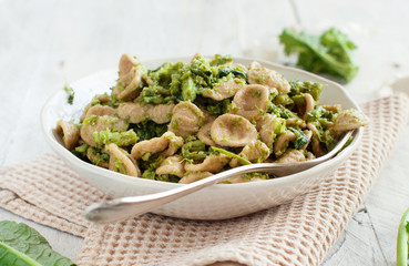 Orecchiette with turnip greens