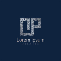 Initial Letter OP Logo Template Vector Design