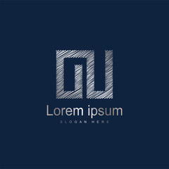 Initial Letter OU Logo Template Vector Design