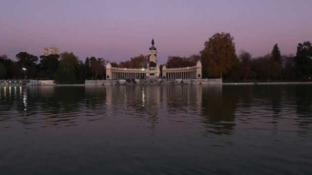atardecer parque el retiro madrid timelapse