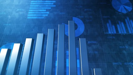 Business data graph chart bar