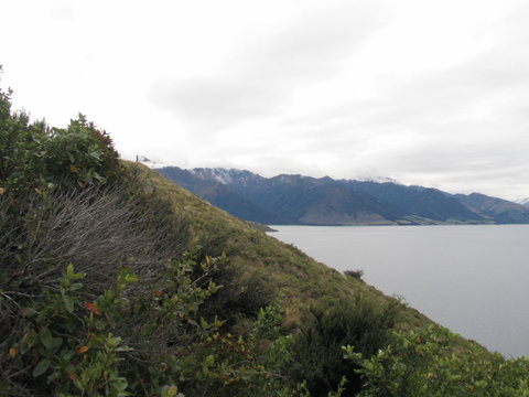 Beautiful lake in south island of New Zealand