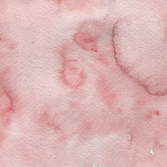 Red watercolor texture with abstract washes and brush strokes on the white paper background.