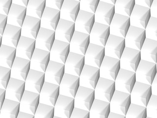 3d pattern of white cubes
