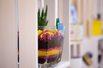 Layered Sand Succulent Planter