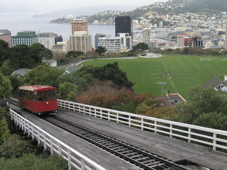 Obraz premium Cable car in Wellington, New Zealand