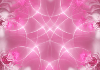 Fototapeta na wymiar Abstract color dynamic background with lighting effect. Fractal art