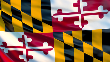 Maryland flag. 3d illustration