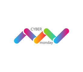 Cyber monday creative dialog advertisement