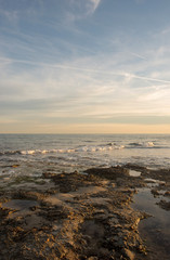 Obraz premium The coast of the renega in Benicasim at sunset