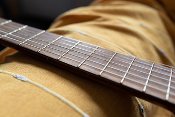 Fototapeta premium Acoutist Guitar details