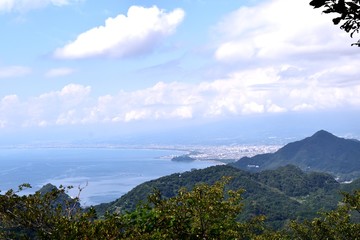 かつらぎ山から駿河湾方面