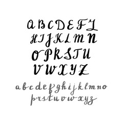 Modern calligraphy, handwritten letters. English