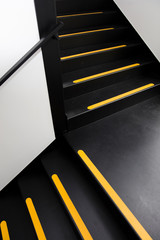 Stairs with yellow line