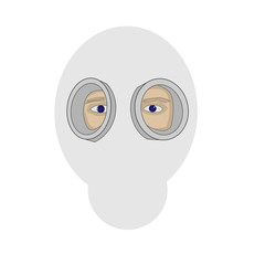 Mask on the face vector graphics