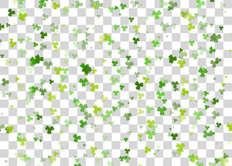 Green clover background transparent vector