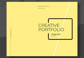 Personal and Agency Portfolio Layout with Yellow Accents
