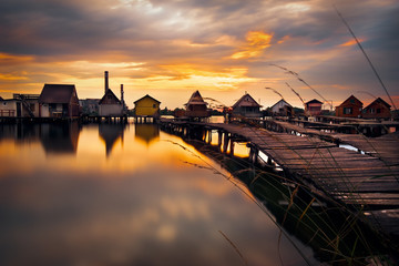 Obraz premium Floating village