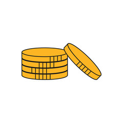 Coins graphic icon design template