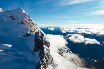 Fototapeta na wymiar New Zealand Southern Alps Aerial
