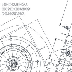 Corporate Identity. Blueprint. Vector engineering illustration. Cover, flyer, banner, background. Mechanical engineering