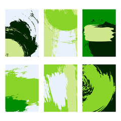 Vector set of backgrounds for design of postcards, posters, banners, vouchers, flyers, covers