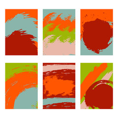 Vector set of backgrounds for design of postcards, posters, banners, vouchers, flyers, covers