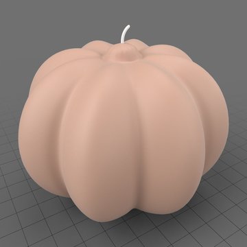 Pumpkin shape candle